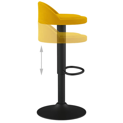 vidaXL Bar Stools 2 pcs Yellow Velvet - 36 x 38 x 94 cm