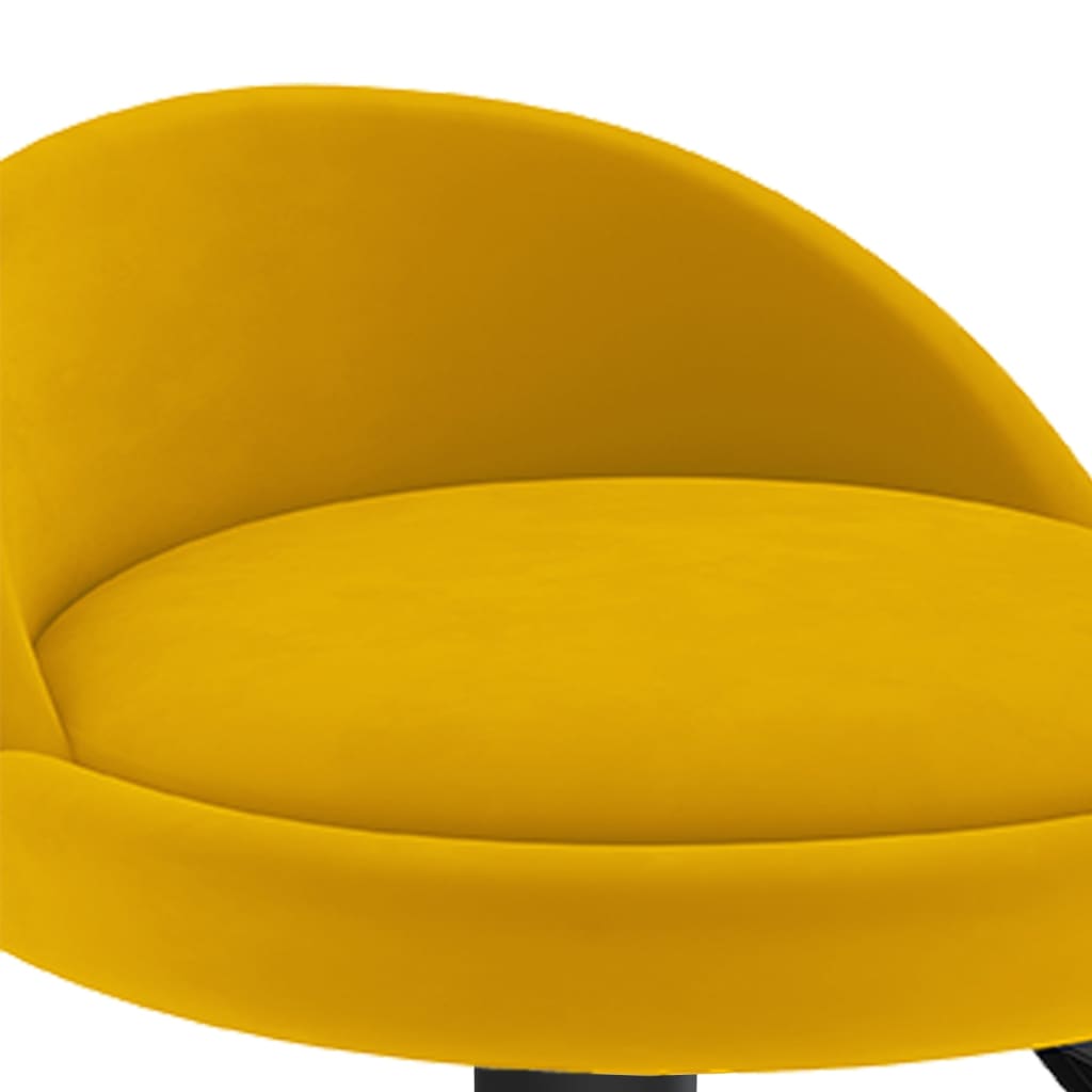 vidaXL Bar Stools 2 pcs Yellow Velvet - 36 x 38 x 94 cm