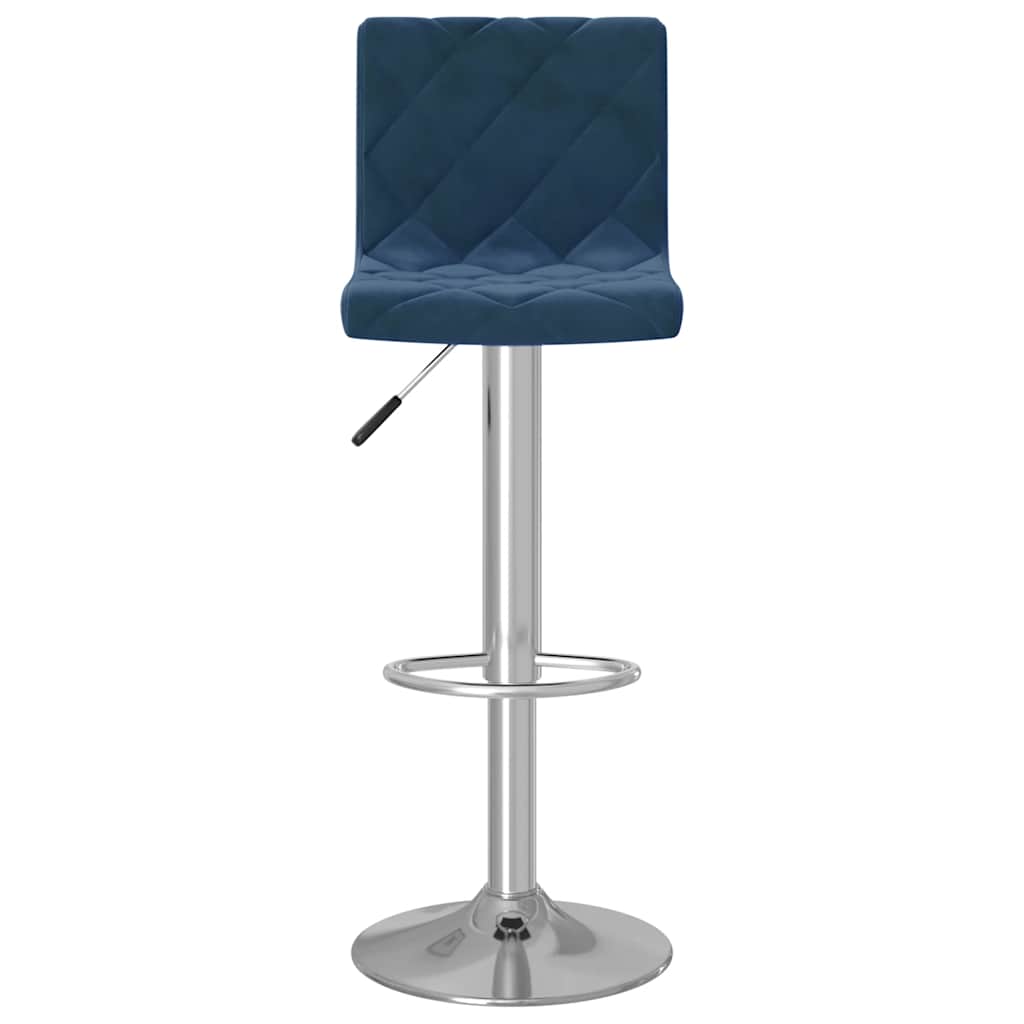 vidaXL Bar Stools 2 pcs Blue Velvet - 40 x 43 x 111 cm