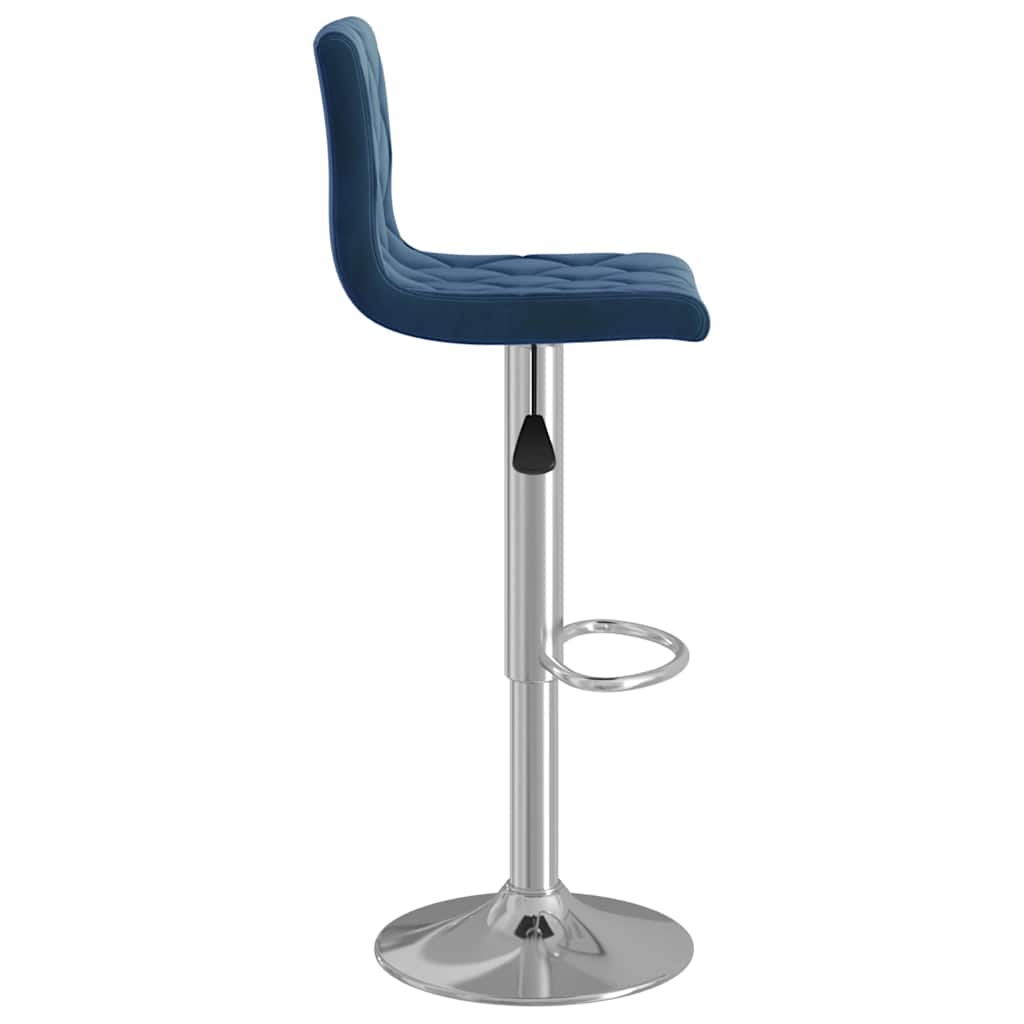 vidaXL Bar Stools 2 pcs Blue Velvet - 40 x 43 x 111 cm