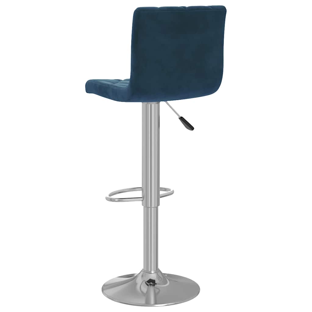 vidaXL Bar Stools 2 pcs Blue Velvet - 40 x 43 x 111 cm
