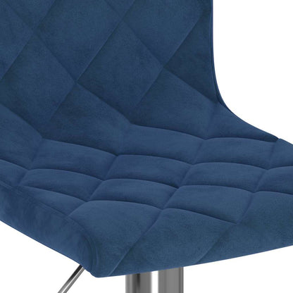 vidaXL Bar Stools 2 pcs Blue Velvet - 40 x 43 x 111 cm