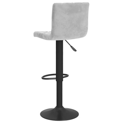 vidaXL Bar Stools 2 pcs Light Grey Velvet - 40 x 43 x 111 cm