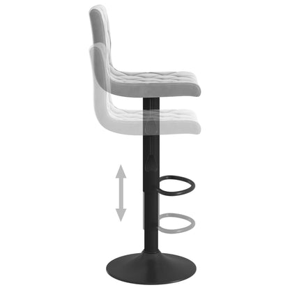 vidaXL Bar Stools 2 pcs Light Grey Velvet - 40 x 43 x 111 cm