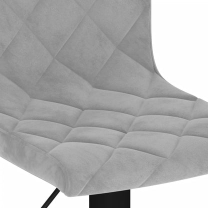 vidaXL Bar Stools 2 pcs Light Grey Velvet - 40 x 43 x 111 cm