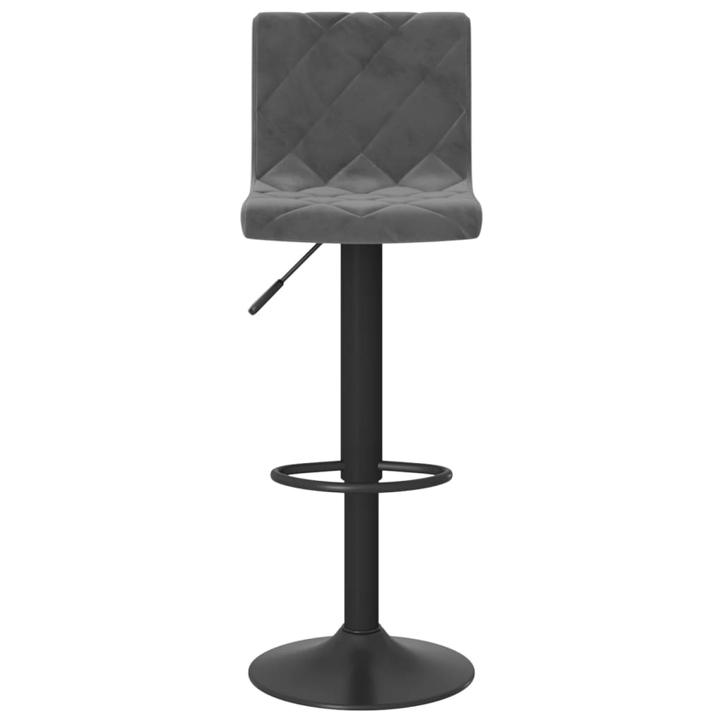 vidaXL Bar Stools 2 pcs Dark Grey Velvet - 40 x 43 x 111 cm