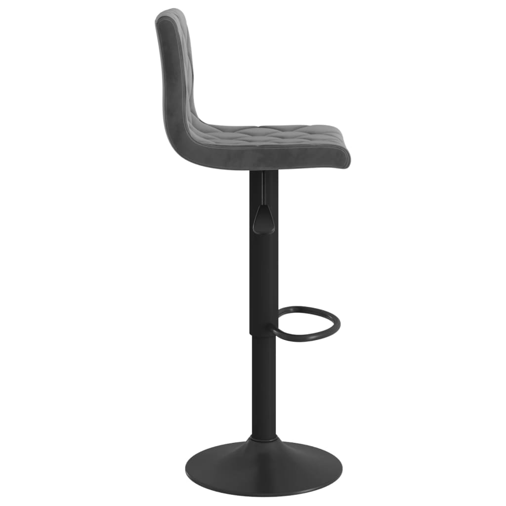 vidaXL Bar Stools 2 pcs Dark Grey Velvet - 40 x 43 x 111 cm