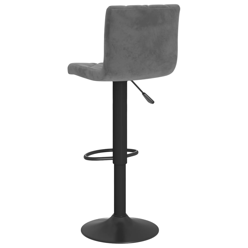 vidaXL Bar Stools 2 pcs Dark Grey Velvet - 40 x 43 x 111 cm