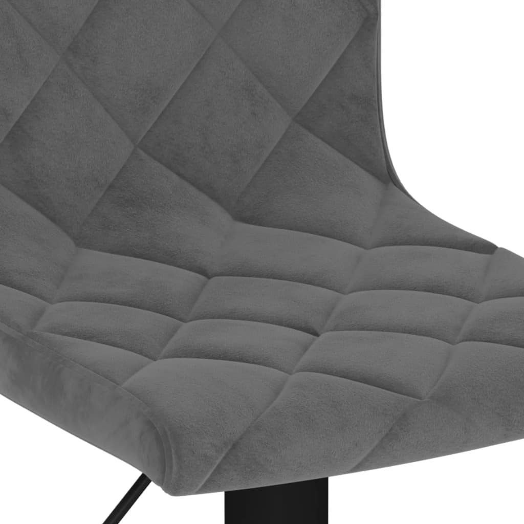 vidaXL Bar Stools 2 pcs Dark Grey Velvet - 40 x 43 x 111 cm