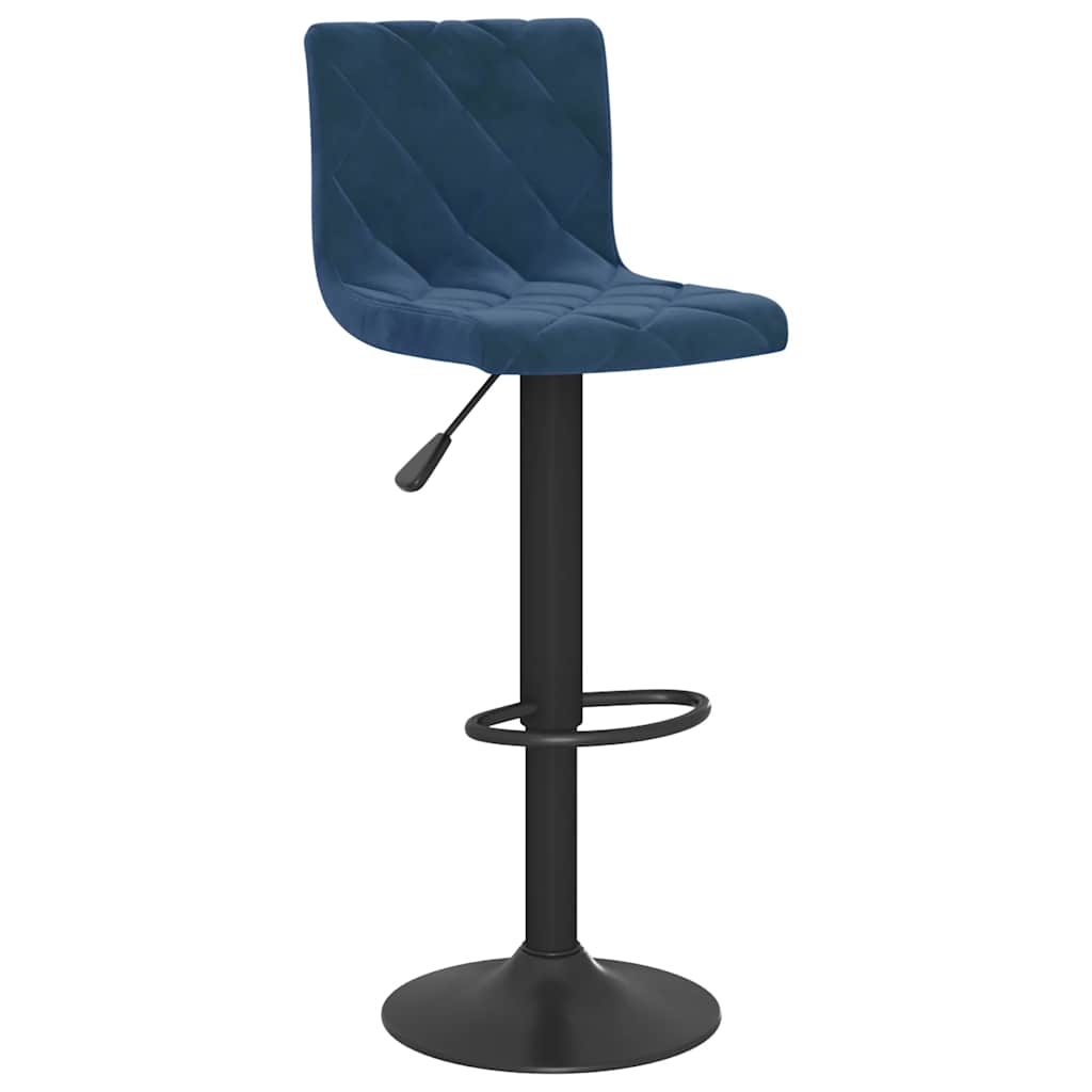 vidaXL Bar Stools 2 pcs Blue Velvet - 40 x 43 x 111 cm - 68458