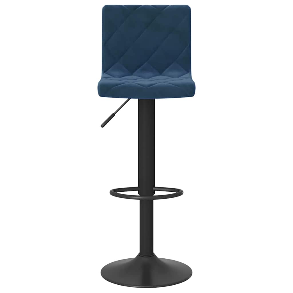 vidaXL Bar Stools 2 pcs Blue Velvet - 40 x 43 x 111 cm - 68458