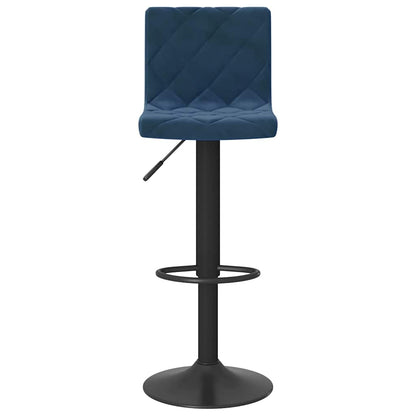 vidaXL Bar Stools 2 pcs Blue Velvet - 40 x 43 x 111 cm - 68458