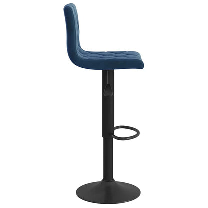 vidaXL Bar Stools 2 pcs Blue Velvet - 40 x 43 x 111 cm - 68458