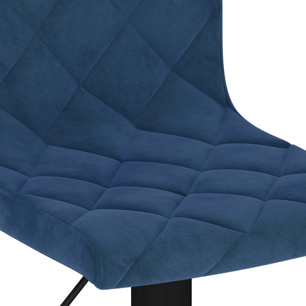 vidaXL Bar Stools 2 pcs Blue Velvet - 40 x 43 x 111 cm - 68458