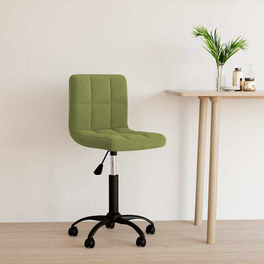 vidaXL Swivel Office Chair Light Green Velvet - Gre