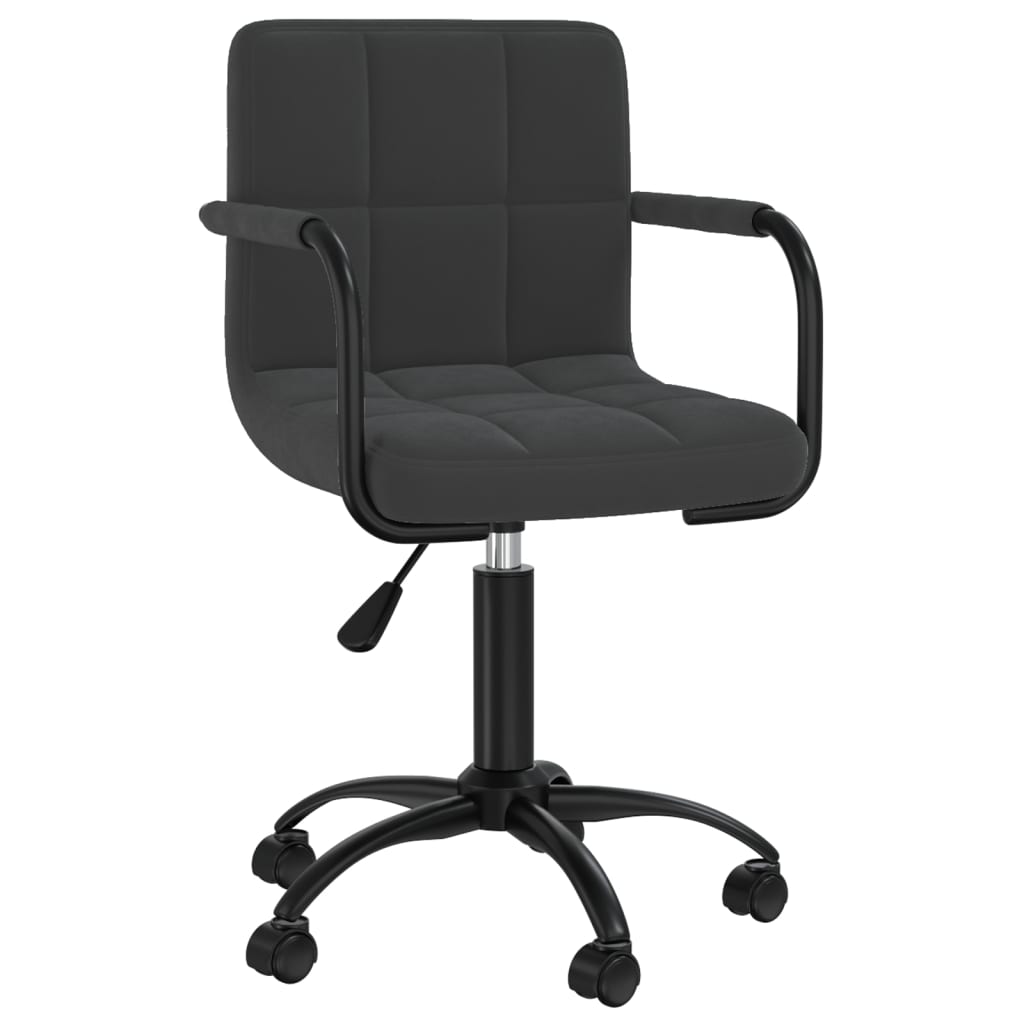 vidaXL Swivel Office Chair Black Velvet - 40 x 47 x 87.5 cm
