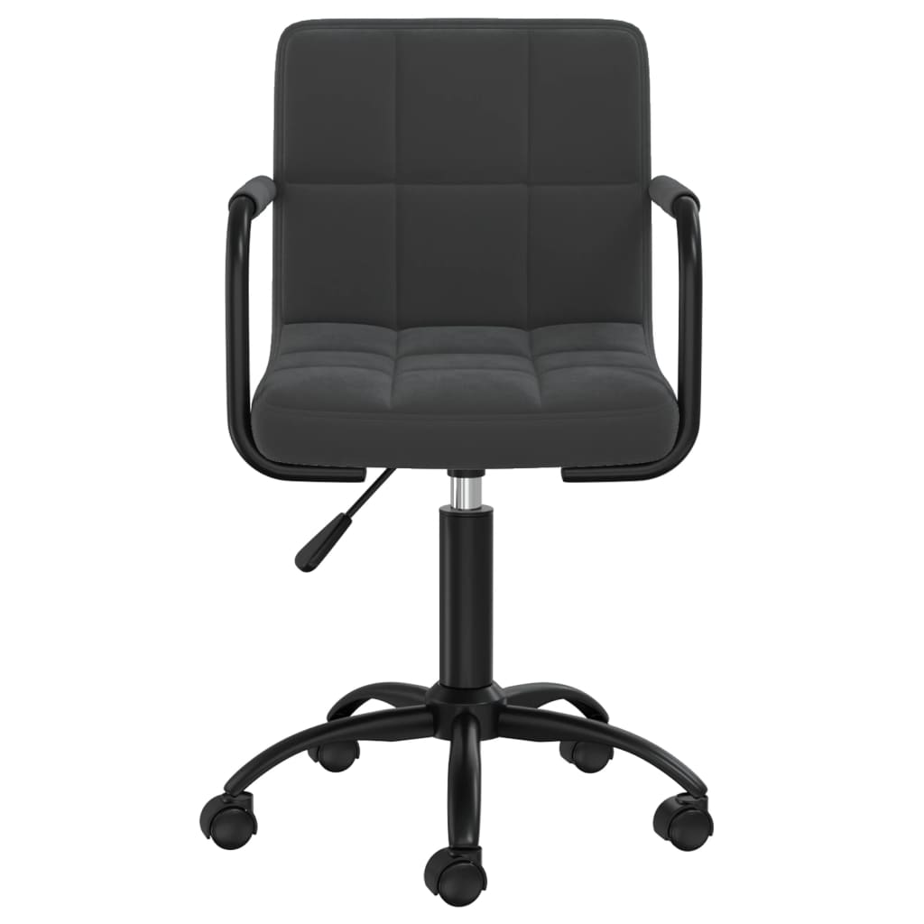 vidaXL Swivel Office Chair Black Velvet - 40 x 47 x 87.5 cm