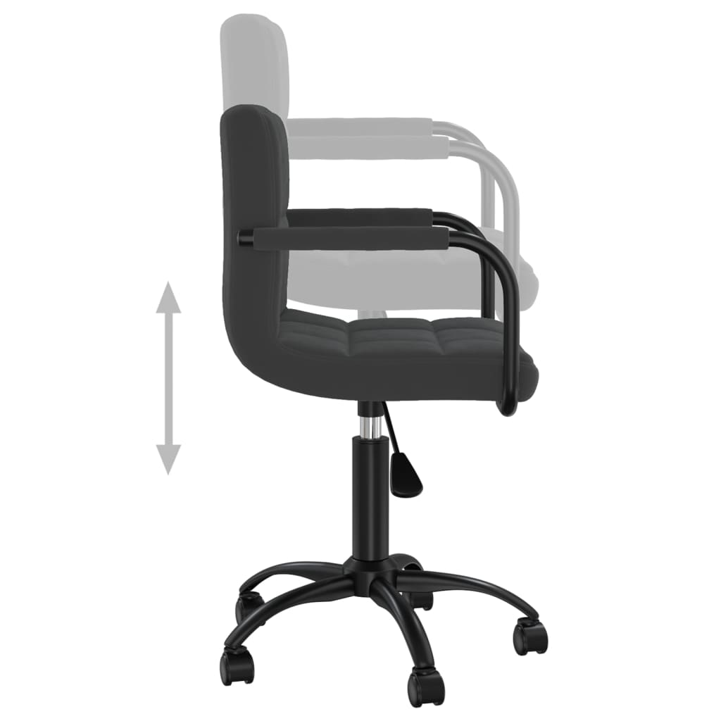 vidaXL Swivel Office Chair Black Velvet - 40 x 47 x 87.5 cm