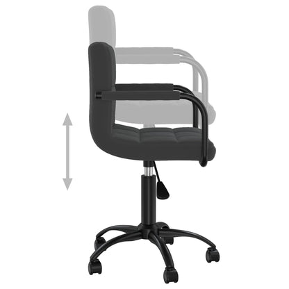 vidaXL Swivel Office Chair Black Velvet - 40 x 47 x 87.5 cm