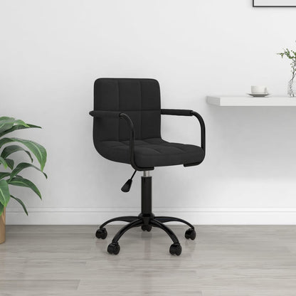 vidaXL Swivel Office Chair Black Velvet - 40 x 47 x 87.5 cm