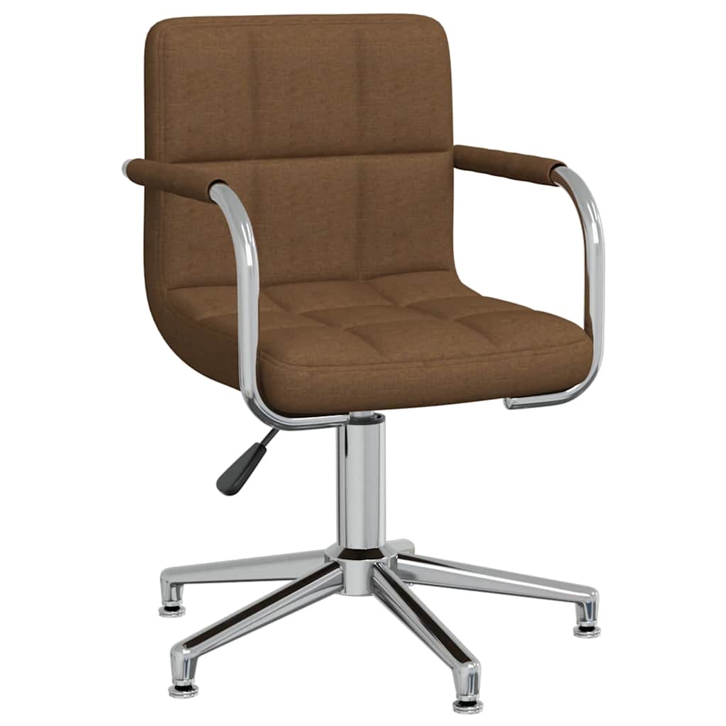 vidaXL Swivel Office Chair Brown Fabric - 48 x 47 x 88.5 cm