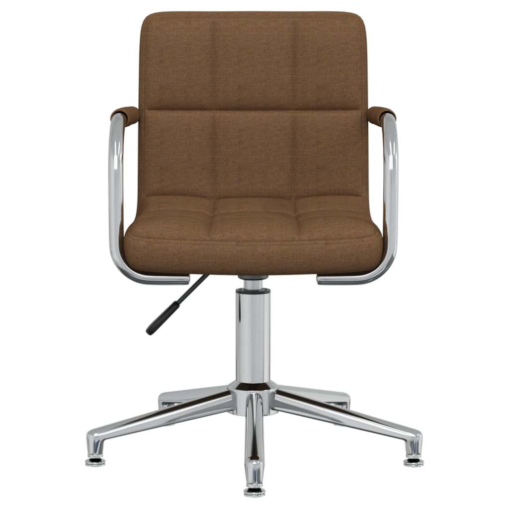 vidaXL Swivel Office Chair Brown Fabric - 48 x 47 x 88.5 cm