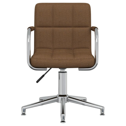 vidaXL Swivel Office Chair Brown Fabric - 48 x 47 x 88.5 cm
