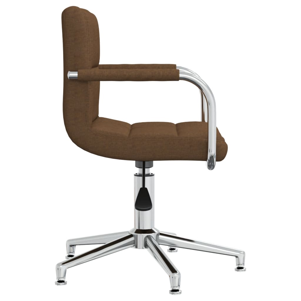 vidaXL Swivel Office Chair Brown Fabric - 48 x 47 x 88.5 cm