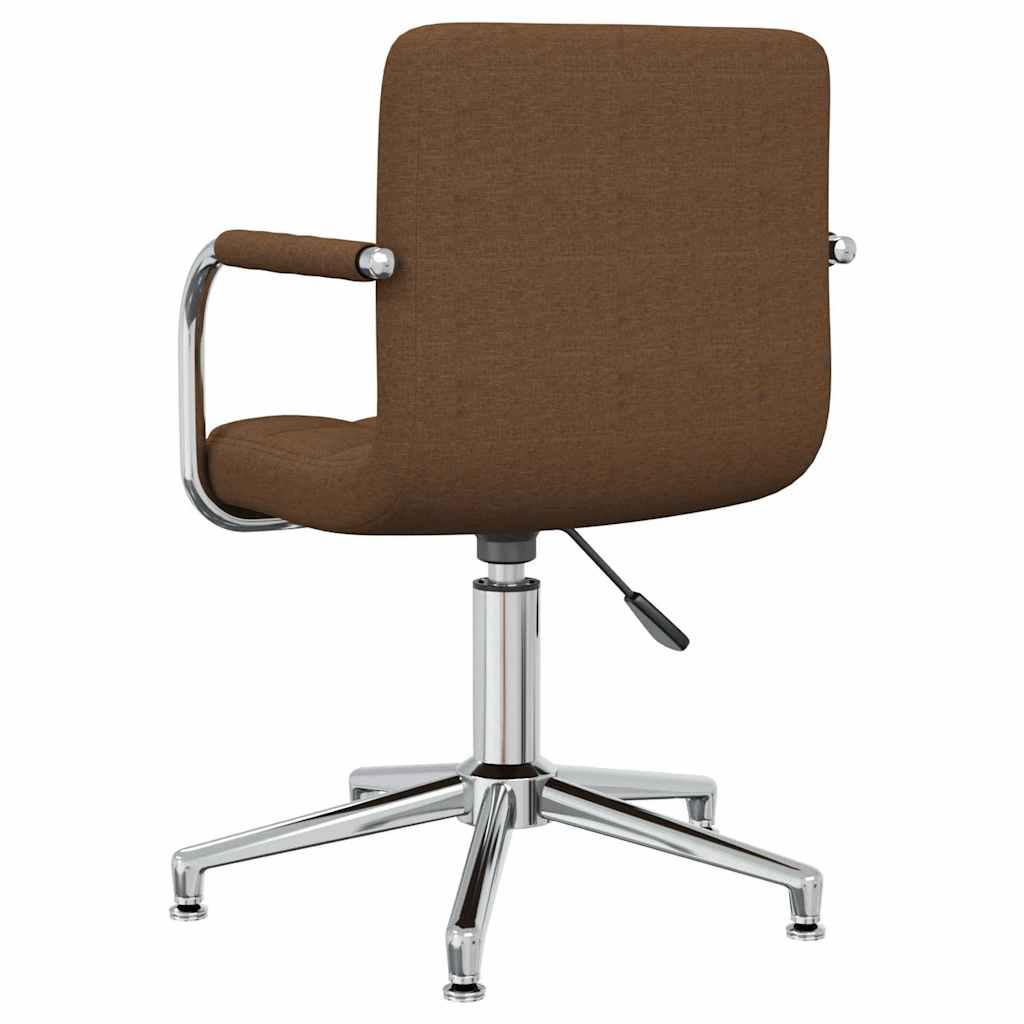 vidaXL Swivel Office Chair Brown Fabric - 48 x 47 x 88.5 cm