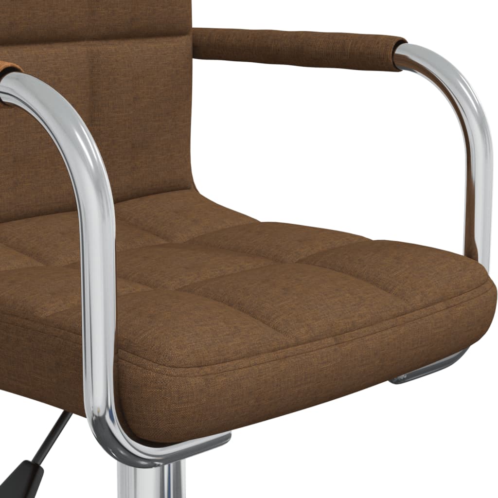 vidaXL Swivel Office Chair Brown Fabric - 48 x 47 x 88.5 cm