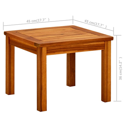 316394 vidaXL Garden Coffee Table 45x45x36 cm Solid Acacia Wood - Brown
