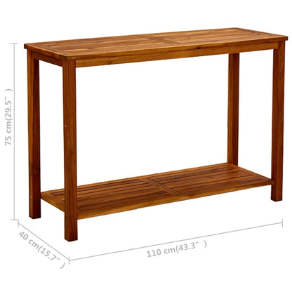 316406 vidaXL Garden Console Table 110x40x75 cm Solid Acacia Wood - Brown