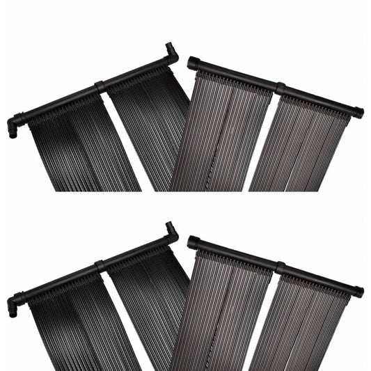 vidaXL Solar Pool Heater Panel 4 pcs 80x620 cm - Black