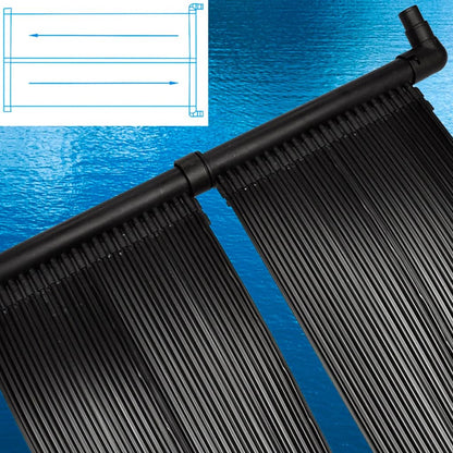 vidaXL Solar Pool Heater Panel 6 pcs 80x620 cm - Black