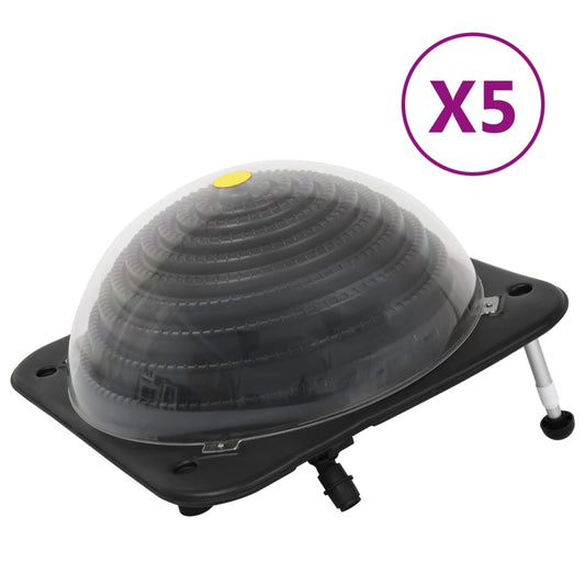 vidaXL Solar Pool Heaters 5 pcs 75x75x36 cm HDPE Aluminium - Black