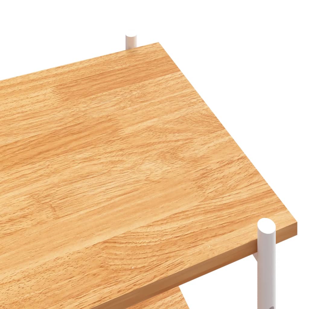 vidaXL 5-Tier Shelving Unit White and Oak 80x40x163 cm