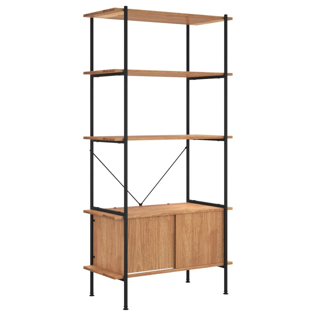 vidaXL 5-Tier Shelving Unit with Cabinet 80x40x163 cm Steel and Engineered Wood - Brown