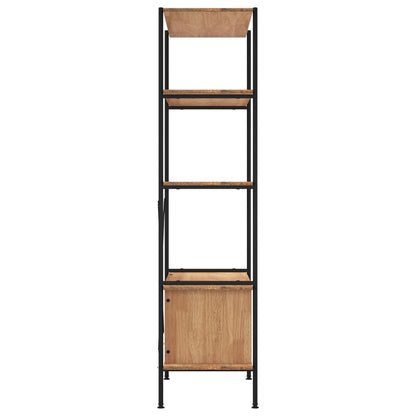 vidaXL 5-Tier Shelving Unit with Cabinet 80x40x163 cm Steel and Engineered Wood - Brown