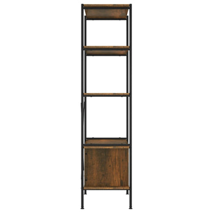 vidaXL 5-Tier Shelving Unit with Cabinet 80x40x163 cm Steel and Engineered Wood - Brown - 30223