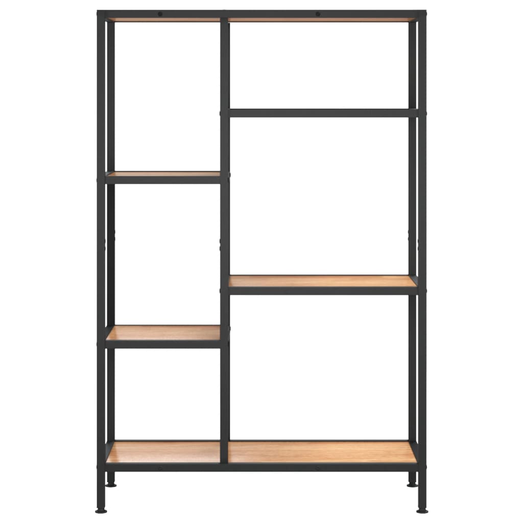 vidaXL Book Shelf 80x30x120 cm Steel and Engineered Wood - Brown