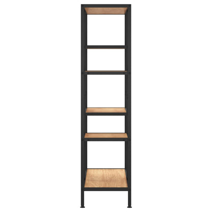vidaXL Book Shelf 80x30x120 cm Steel and Engineered Wood - Brown