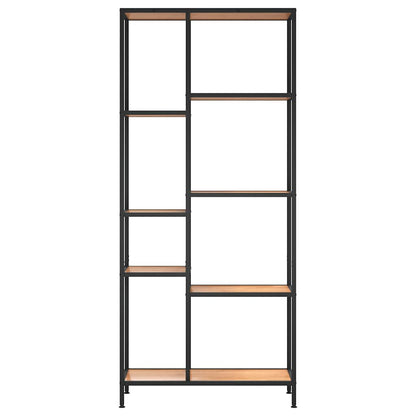 vidaXL Book Shelf 80x30x180 cm Steel and Engineered Wood - Brown