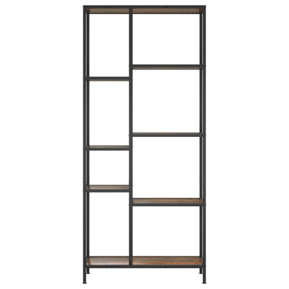 vidaXL Book Shelf 80x30x180 cm Steel and Engineered Wood - Brown - 30234