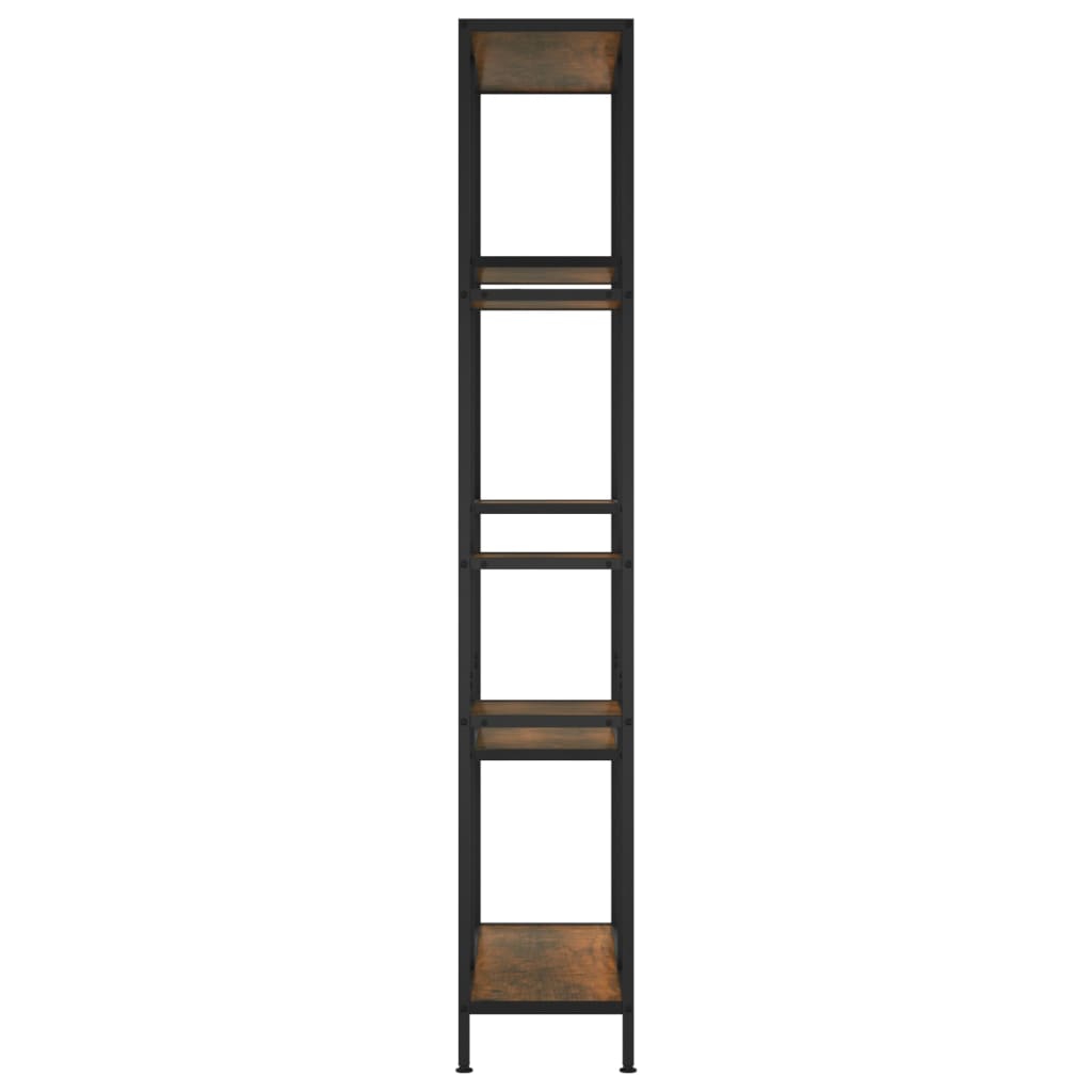 vidaXL Book Shelf 80x30x180 cm Steel and Engineered Wood - Brown - 30234