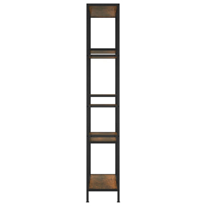 vidaXL Book Shelf 80x30x180 cm Steel and Engineered Wood - Brown - 30234