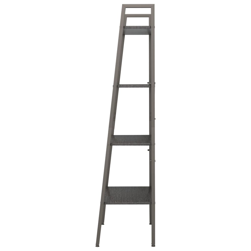 vidaXL 4-Tier Standing Shelf Black 56x35x140 cm