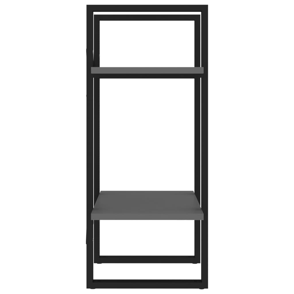 vidaXL 2-Tier Book Cabinet Grey 40x30x70 cm Engineered Wood