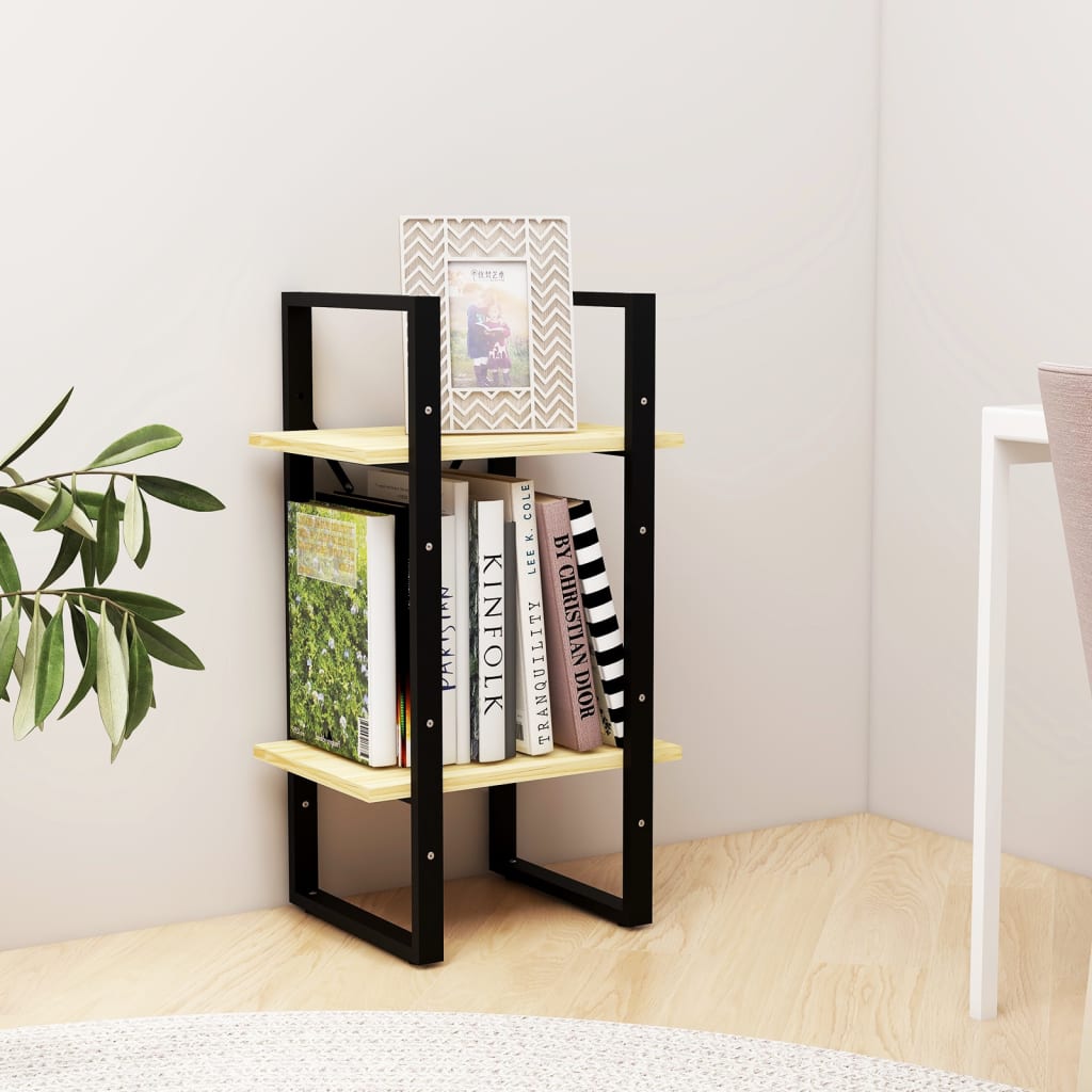 vidaXL 2-Tier Book Cabinet 40x30x70 cm Solid Pine Wood - Brown