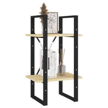 vidaXL 2-Tier Book Cabinet 40x30x70 cm Solid Pine Wood - Brown