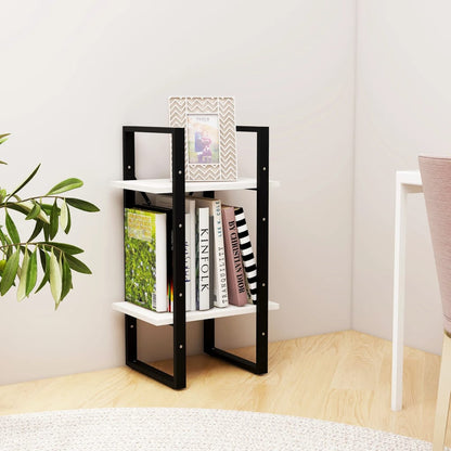 vidaXL 2-Tier Book Cabinet White 40x30x70 cm Solid Pine Wood